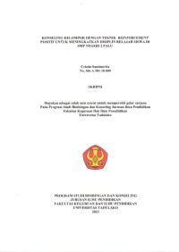KONSELING KELOMPOK DENGAN TEKNIK REINFORCEMENT 
POSITIF UNTUK MENINGKATKAN DISIPLIN BELAJAR SISWA DI 
SMP NEGERI 2 PALU