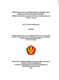 MENINGKATKAN KETERAMPILAN BERBICARA DENGAN MENGGUNAKAN MODEL PROBLEM BASED LEARNING PADA SISWA KELAS V SDN 1 TULO