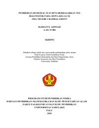 PEMBERIAN REMEDIAL TEACHING BERDASARKAN TES
DIAGNOSTIK PADA SISWA KELAS XI
SMA NEGERI 1 BAMBALAMOTU