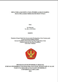 Image of MINAT BELAJAR SISWA PADA PEMBELAJARAN DARING
MATA PELAJARAN BIOLOGI DI SMAN 9 PALU