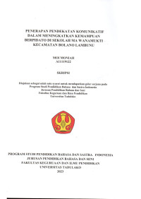 PENERAPAN PENDEKATAN KOMUNIKATIF 
DALAM MENINGKATKAN KEMAMPUAN 
BERPIDATO DI SEKOLAH MA WANAMUKTI 
KECAMATAN BOLANO LAMBUNU