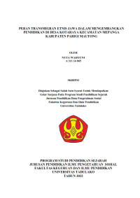 PERAN TRANSMIGRAN ETNIS JAWA DALAM MENGEMBANGKAN
PENDIDIKAN DI DESA KOTARAYA KECAMATAN MEPANGA
KABUPATEN PARIGI MAUTONG