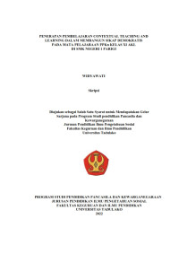 PENERAPAN PEMBELAJARAN CONTEXTUAL TEACHING AND
LEARNING DALAM MEMBANGUN SIKAP DEMOKRATIS
PADA MATA PELAJARAAN PPKn KELAS XI AKL
DI SMK NEGERI 1 PARIGI