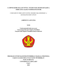 CAMPUR KODE DALAM NOVEL NEGERI PARA BEDEBAH KARYA 
TERE LIYE: KAJIAN SOSIOLINGUISTIK