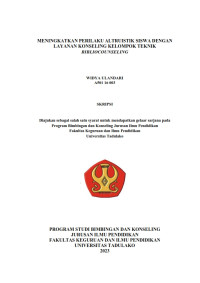 MENINGKATKAN PERILAKU ALTRUISTIK SISWA DENGAN 
LAYANAN KONSELING KELOMPOK TEKNIK 
BIBLIOCOUNSELING