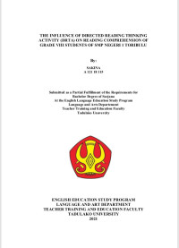 THE INFLUENCE OF DIRECTED READING THINKING
ACTIVITY (DRTA) ON READING COMPREHENSION OF
GRADE VIII STUDENTS OF SMP NEGERI 1 TORIBULU