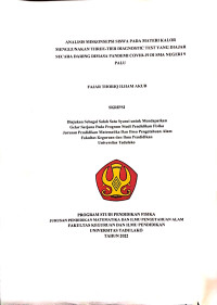 ANALISIS MISKONSEPSI SISWA PADA MATERI KALOR
MENGGUNAKAN THREE-TIER DIAGNOSTIC TEST YANG DIAJAR
SECARA DARING DIMASA PANDEMI COVID-19 DI SMA NEGERI 9
PALU