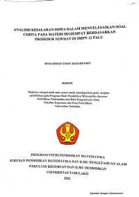 ANALISIS KESALAHAN SISWA DALAM MENYELESAIKAN SOAL
CERITA PADA MATERI SEGIEMPAT BERDASARKAN
PROSEDUR NEWMAN DI SMPN 12 PALU