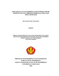 PENGARUH LAYANAN BIMBINGAN KELOMPOK TEKNIK
PROBLEM SOLVING TERHADAP KEBIASAAN BELAJAR
SISWA DI RUMAH