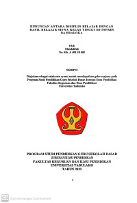 Image of HUBUNGAN ANTARA DISIPLIN BELAJAR DENGAN
HASIL BELAJAR SISWA KELAS TINGGI SD INPRES
BAMBALOKA