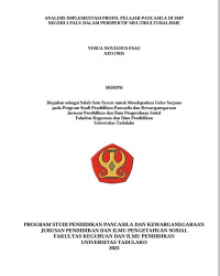 ANALISIS IMPLEMENTASI PROFIL PELAJAR PANCASILA DI SMP NEGERI
2 PALU DALAM PERSPEKTIF MULTIKULTURALISME