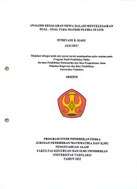 ANALISIS KESALAHAN SISWA DALAM
MENYELESAIKAN SOAL-SOAL PADA MATERI
FLUIDA STATIS