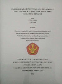 ANALISIS KADAR PROTEIN PADA TULANG SAPI 
DARI LIMBAH KALEDO ASAL KOTA PALU  
SULAWESI TENGAH