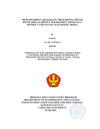 KEANEKARAGAMAN JENIS LUMUT (Bryophyta) DI KAWASAN 
SUNGAI KABONGA BESAR KELURAHAN KABONGA KABUPATEN 
DONGGALA DAN PEMANFAATANNYA SEBAGAI MEDIA PEMBELAJARAN