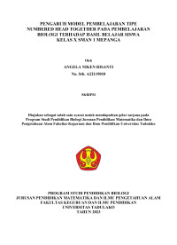PENGARUH MODEL PEMBELAJARAN KOOPERATIF TIPE 
NUMBERED HEAD TOGETHER PADA PEMBELAJARAN 
BIOLOGI TERHADAP HASIL BELAJAR SISWA 
KELAS X SMAN 1 MEPANGA