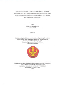 Image of EFEKTIVITAS PEMBELAJARAN KETERAMPILAN MENULIS 
DESKRIPSI MELALUI MODEL PROBLEM BASED LEARNING (PBL) 
BERBASIS MEDIA GAMBAR PADA SISWA KELAS VII C DI SMP 
NEGERI 1 PARIGI MOUTONG