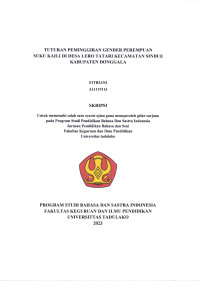 TUTURAN PEMINGGIRAN GENDER PEREMPUAN 
SUKUKAILI DI DESA LERO TATARI KECAMATAN SINDUE 
KABUPATEN DONGGALA