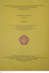 Image of ANALISIS PEMAHAMAN KONSEP DALAM PEMECAHAN MASALAH 
MATERI GERAK LURUS DENGAN DIDAKTIK
PEMBELAJARAN