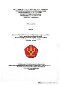 EFFORTS TO IMPROVE LEARNING OUTCOMES OF STUDENTS OF 
SMP NEGERI 1 PARIGI CLASS VIII B ON LINEAR EQUATIONS 
MATERIAL TWO VARIABLES BY APPLYING THE COOPERATIVE 
LEARNING MODEL TYPE THINK PAIR SHARE